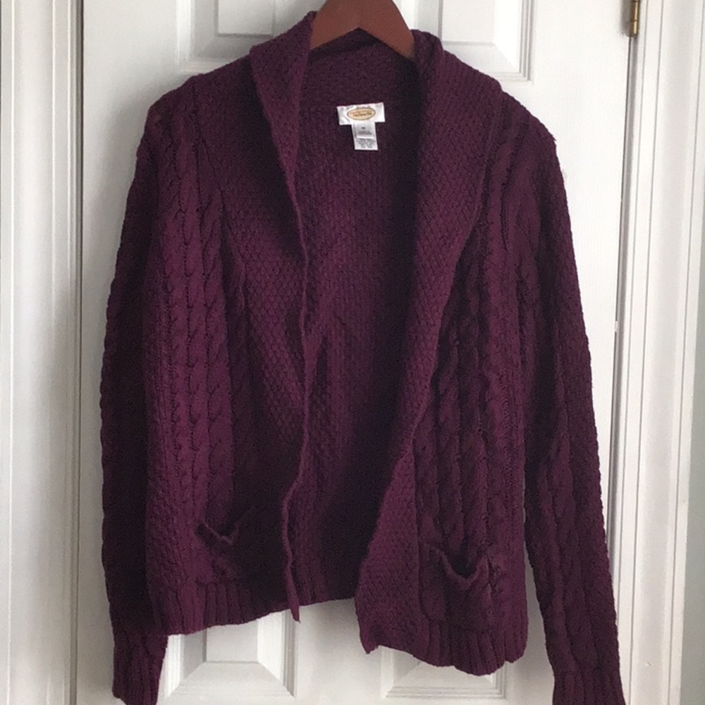 Talbots Deep Purple Cardigan
